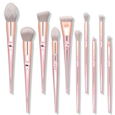 High Quality Brand new makeup brush set 10pcs pink pole girl Professional Eye Makeup brush set