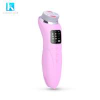 Portable home use ultrasonic rf facial lifting and firming machine 3 in 1 with face brush lcd screen