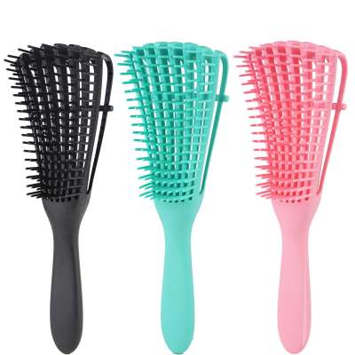 2020 Amazon Hot Eight Claw Comb Essential Oil Massage Comb Anti-static Hair Brush For Women